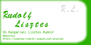 rudolf lisztes business card